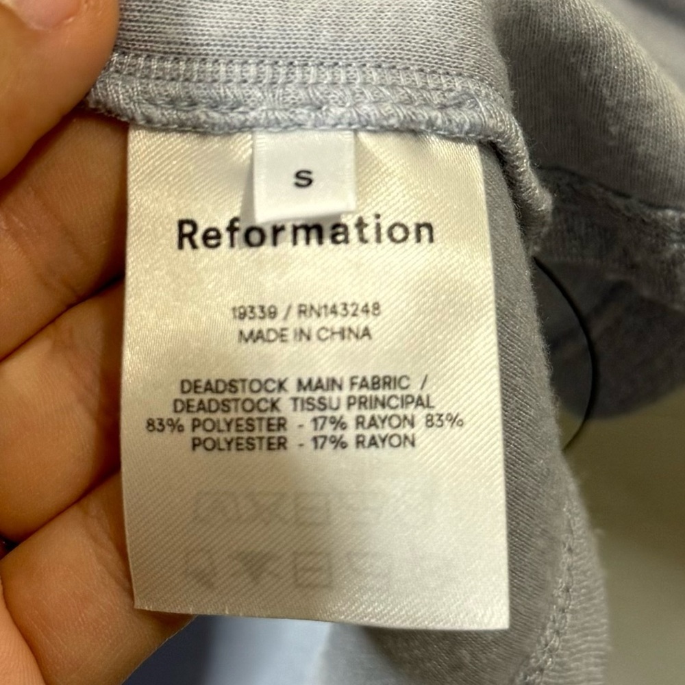 Reformation Women's Terry Cloth Maxi Skirt Light Blue Size Small - Picture 6 of 7
